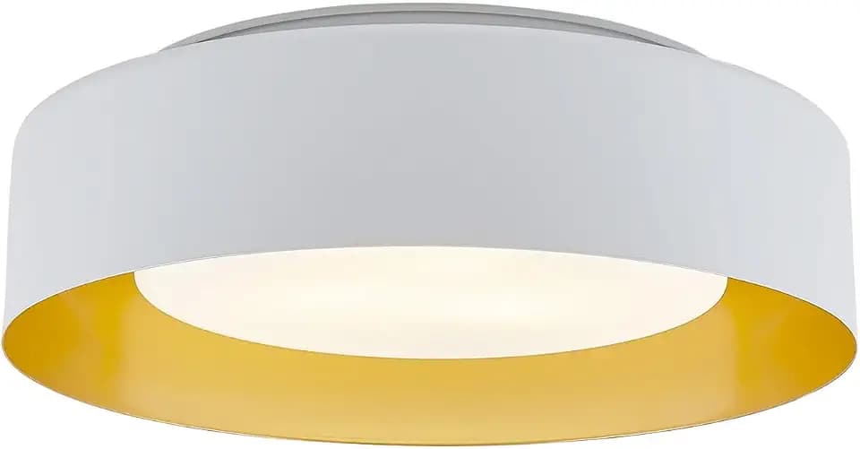 16 inch Large Flush Mount Ceiling Light Fixture White, Frosted Glass