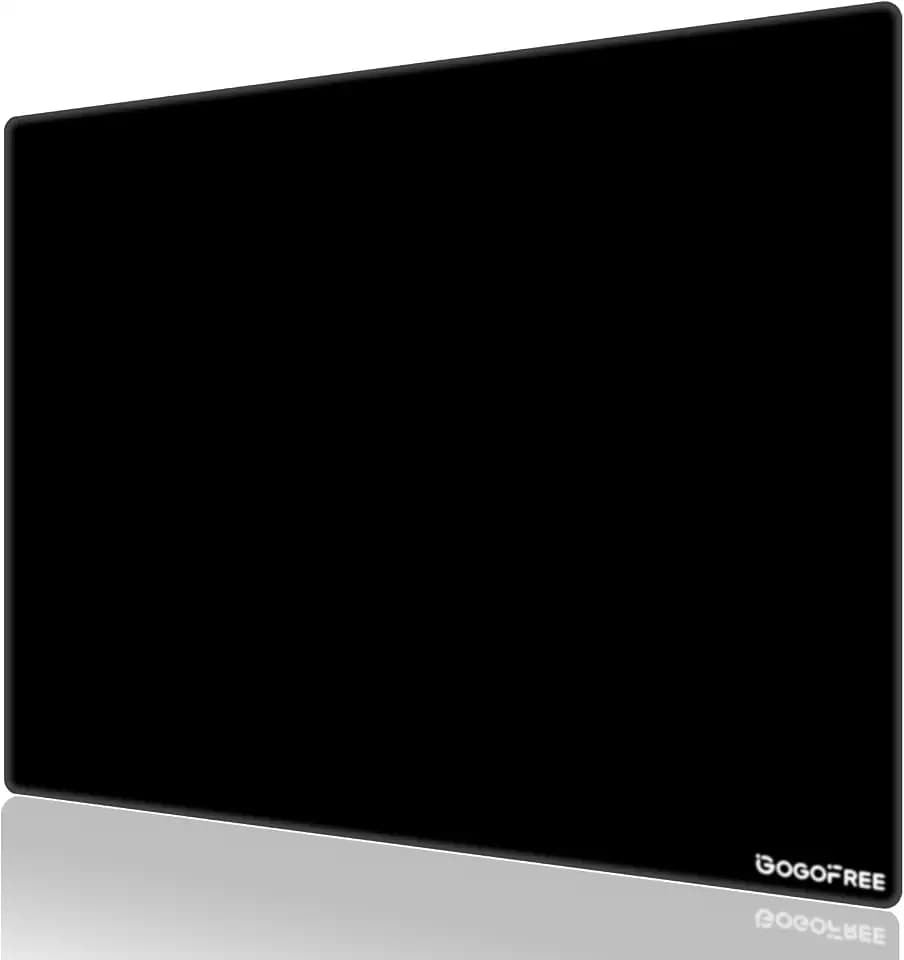 Glass Gaming Mouse Pad, Professional Esport Tempered Glass Mouse Pad Ultra-Smooth Micro-Etched Surface for Top Speed and Control,Hard Mousepad Black (15.7'' x 11.8'')
