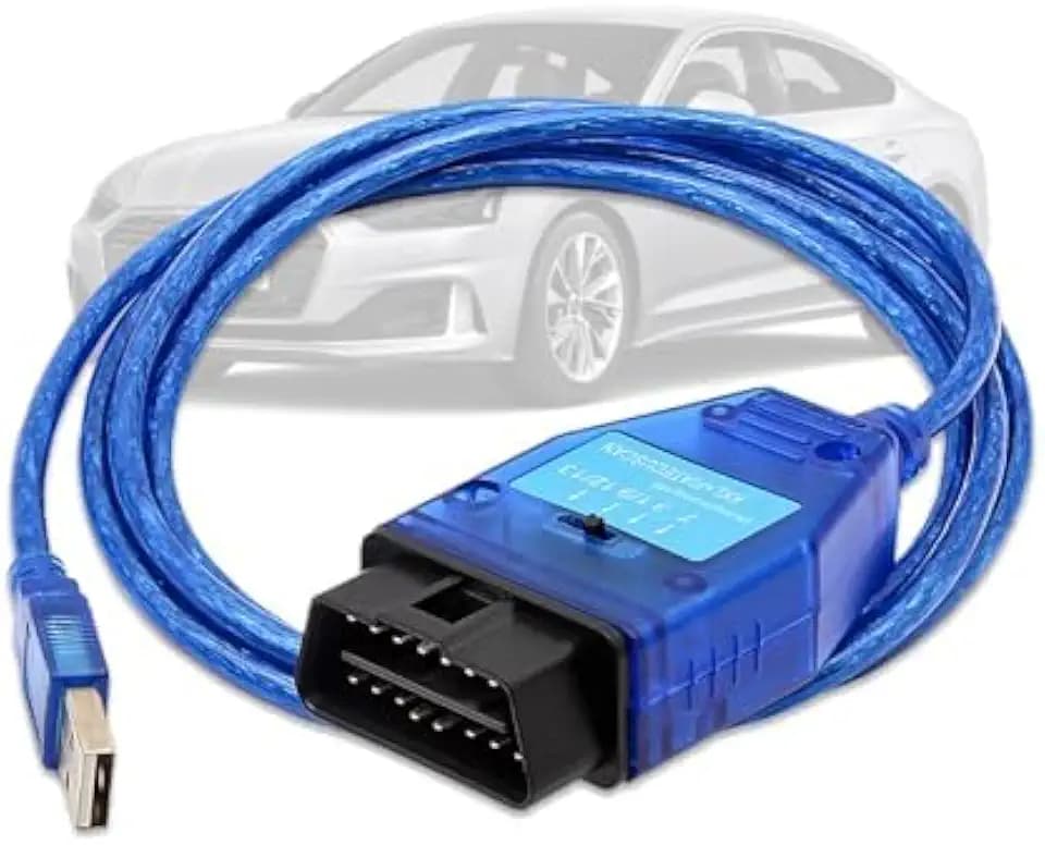 KKL 409 USB Cable with FT232RL Chip,for V-w,for Audi,for FIAT Car | for V AG-COM Software,KKL409.1+FIATECUSCAN Interface 2 IN 1 Scanner Tool 4Way Switch,Compatible with for Alfa,Lancia Vehicle