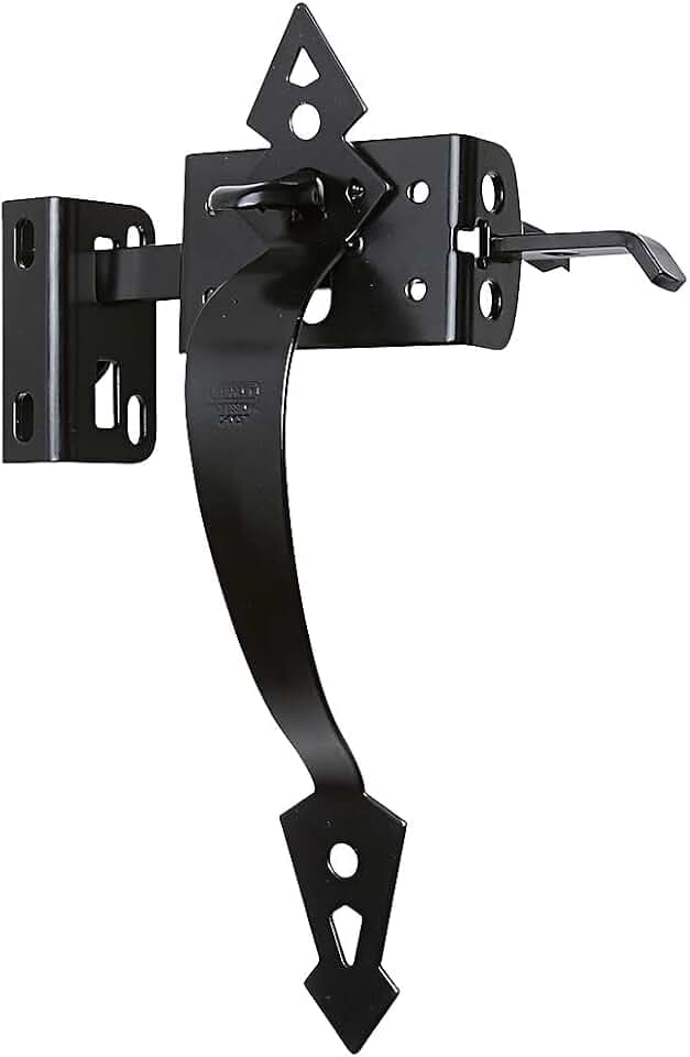 National Hardware Heavy Duty Gate Thumb Latch, Steel, Black