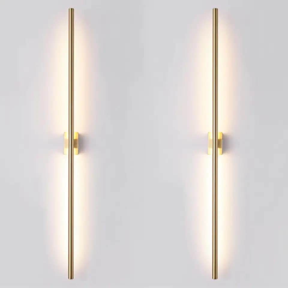 Only Suitable for Small Junction Box Set of 2 Gold Wall Lights Hardwired