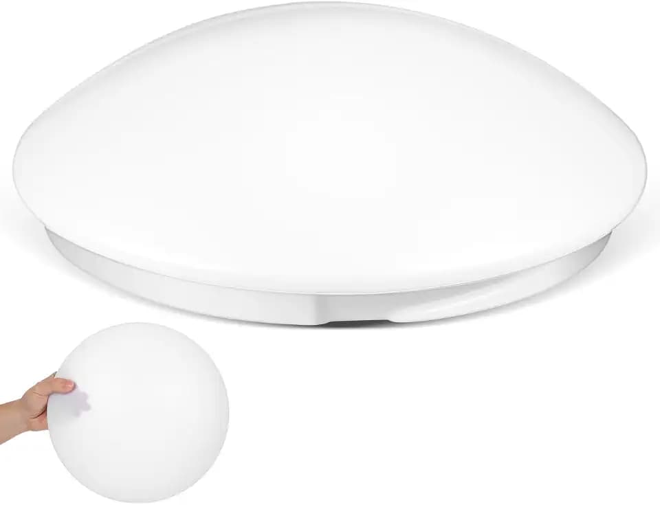 DOITOOL Ceiling Light Cover 10.62 X 10.62 X 3.22 in Plastic Light Cover for Ceiling Lights Round Shade Replacement for Bedroom Living Room Study Fixture Covers
