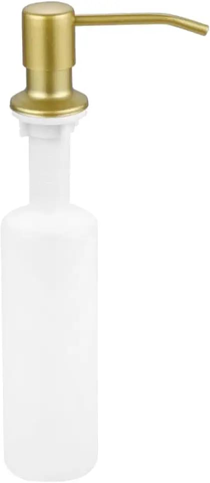 Soap Dispenser for Kitchen Sink and Bathroom Countertop - Built in Soap Dispenser for Kitchen Sink,Stainless Steel Soap Dispenser Refill from Top, Countertop Sink Soap Dispenser Kit, Gold