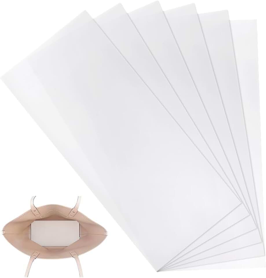 PH PandaHall 6pcs Handbag Base Shaper Plastic Bag Base Shaper Insert, 12x5 inch Clear Rectangle Purse Bottom Insert Bag Stabilizer for Handbag Tote Leather Purse Backpack Knitting Bags