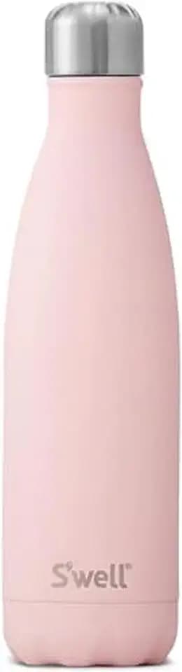 S'well Stainless Steel Water Bottle - 17 Fl Oz - Pink Topaz - Triple-Layered Vacuum-Insulated Containers Keeps Drinks Cold for 36 Hours and Hot for 18 - BPA-Free - Perfect for the Go