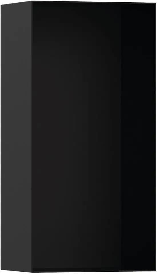 hansgrohe XtraStoris Minimalistic Recessed Wall Niche with Open Frame 12"x 6"x 4" in Matte Black, 56070670