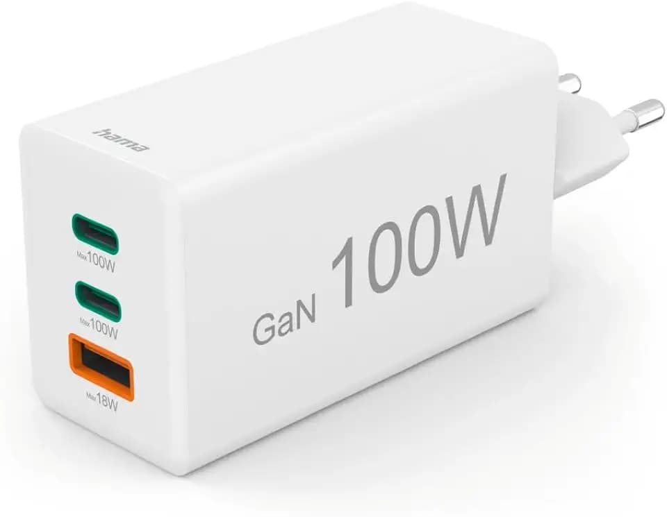Hama USB Schnellladegerät, 2X USB C + 1x USB A, Mini Ladegerät, 100W
