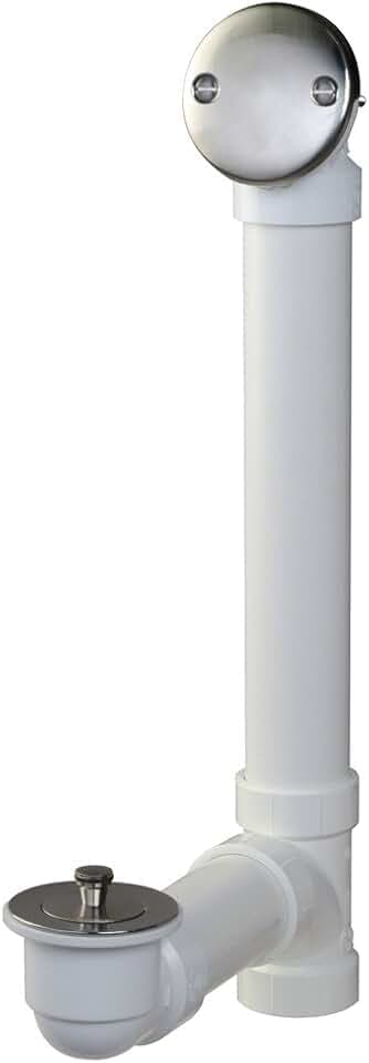 Keeney K650PVCDSBN Roller Ball Drain with Schedule 40 PVC Pipe, Brushed Nickel