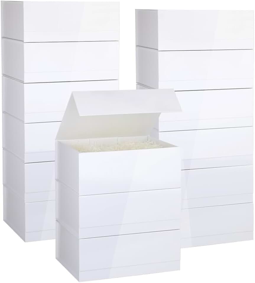 White Extra Large Gift Box 15 Pack Magnetic Boxes for Gifts, 15.5X12X6 Inch