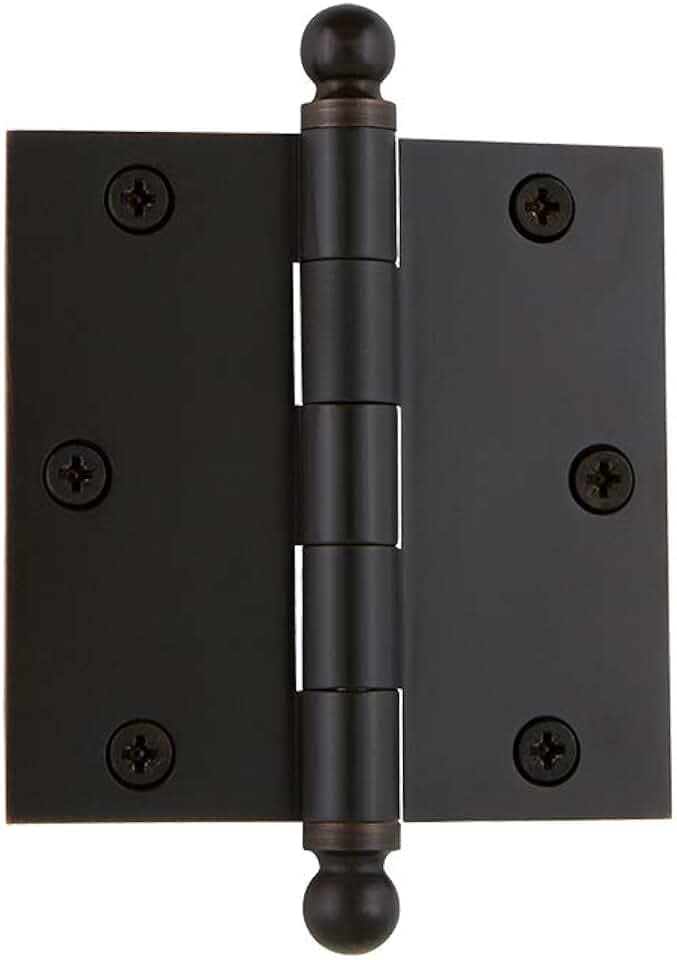 Nostalgic Warehouse Ball-Tip Residential Door Hinge with Square Corners