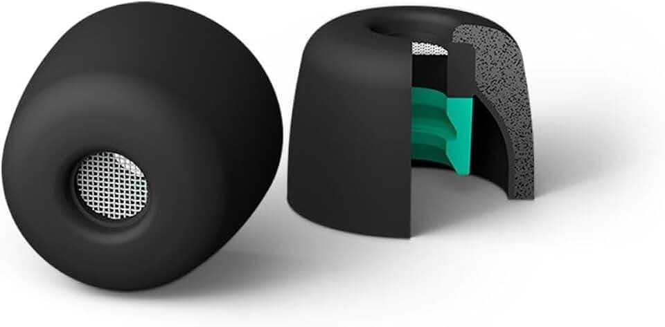 Sony EPNI1010M Geräuschisolierende Ersatz-Ohrstöpsel für WF1000XM5 (Größe M, L, S & XS auch verfügbar), 1 Paar, Schwarz