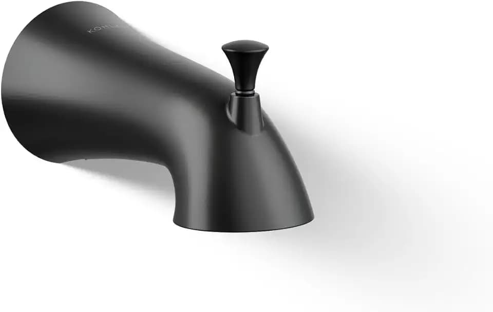 Kohler 35935-BL Buckley™ Wall-Mount Bath spout with Diverter, Matte Black