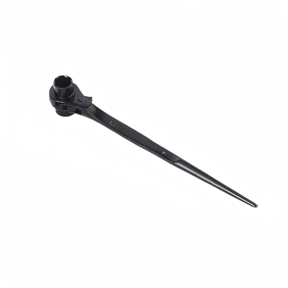 Unifizz Steel Hexagon Point Scaffold Ratchet Podger Spanner, Quick Release Wrench, Ratcheting Socket Spanner, Black, 1 pack