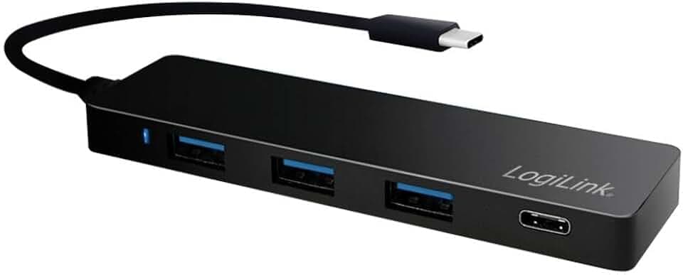 LogiLink UA0311 Slim USB 3.1/3.0 Hub f?r PC/Laptop Schwarz