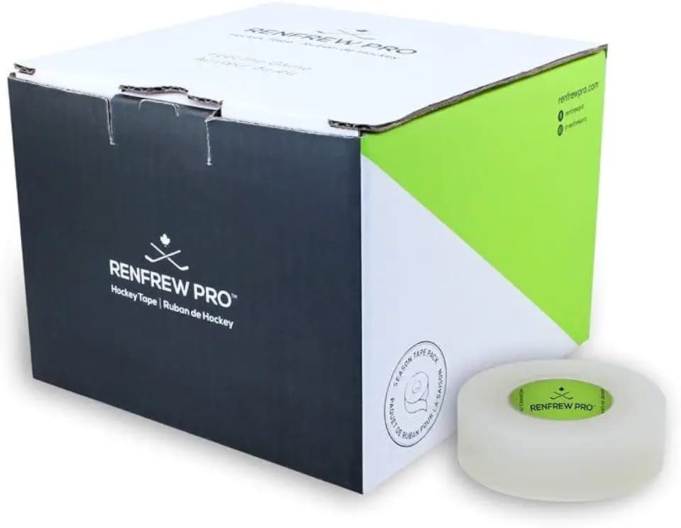 Renfrew PRO Season Tape Pack, 20 Rolls - Pro-Blade Hockey Stick Handles & Blades Tape or PolyFlex Shin Pads Tape (Each roll = 24mm x 25M, Clear)