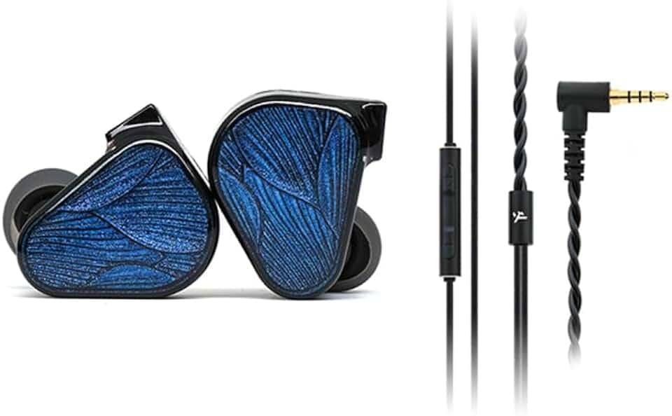 TRUTHEAR Crinacle Zero: Blue2 Dual Dynamic Drivers In-Ear-Kopfhörer mit abnehmbarem Kabel (3,5 mm + Mikrofonkabel)
