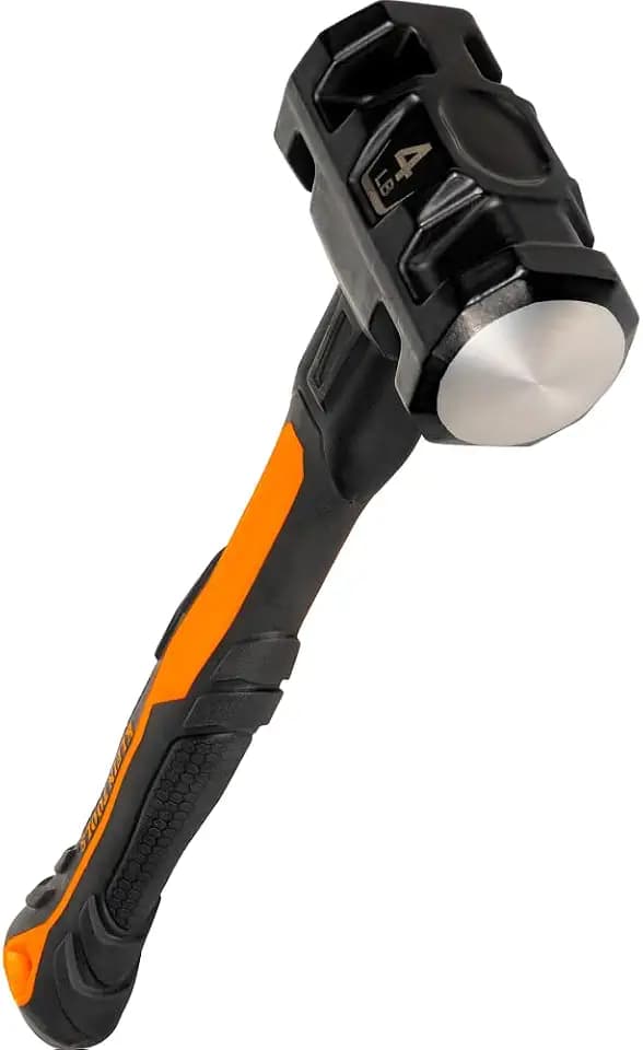 Klein Tools H80694 Sledge Hammer, 4-Pound Engineering Hammer with Fiberglass Handle, Shock-Resistant Design for Striking and Demolition, Includes Lanyard Hole