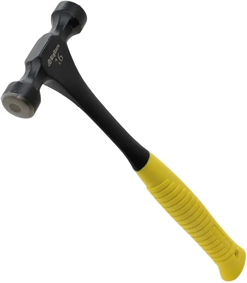 Big Horn 15112 16 Oz Magnetic Double Head Cap Nail Roofing Hammer – Dual Magnetic Faces, One-Handed Nail Placement – Single-Piece Forged Steel, Ergonomic Non-Slip Grips – Roofing, Dry-In, House Wrap