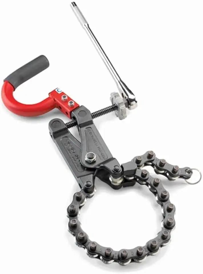RIDGID 69982 Model 226 In-Place Soil Pipe Cutter, 1-1/2-inch to 6-inch Chain Pipe Cutter,Black/Red, Small