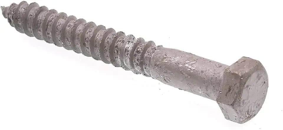 Prime-Line 9056978 Hex Lag Screws, 1/2 x 4 in., A307 Grade-A Hot Dip Galvanized Steel (25 Pack)