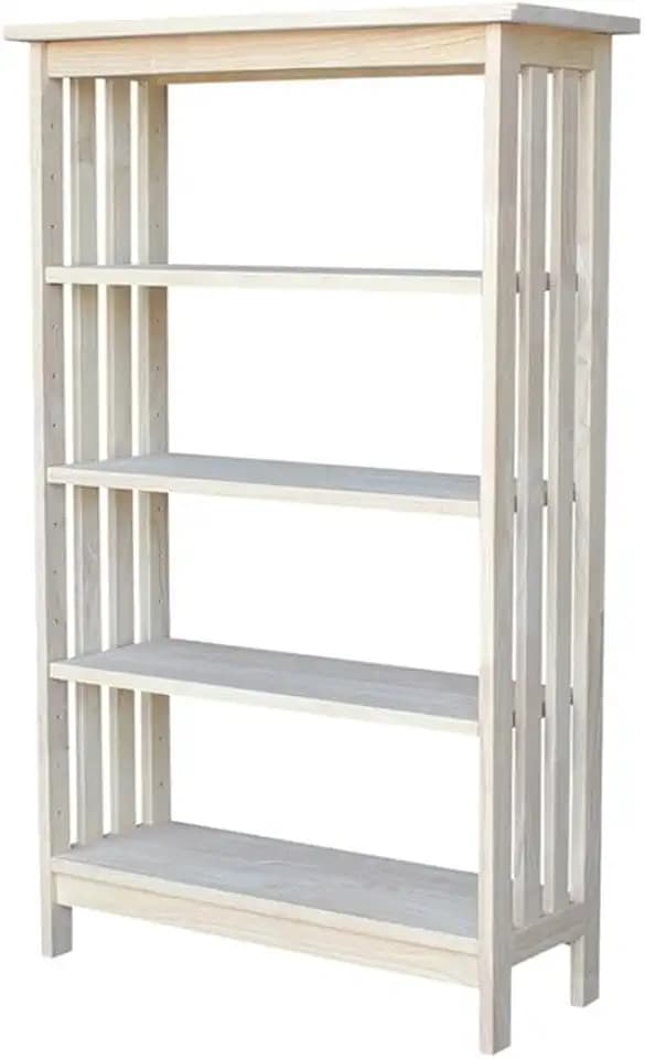 International Concepts 4 Tier Mission Shelf Unit, Unfinished