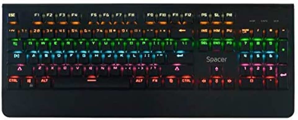 Spacer Mechanical Keyboard for PC Gamer and Work,Layout QWERTY