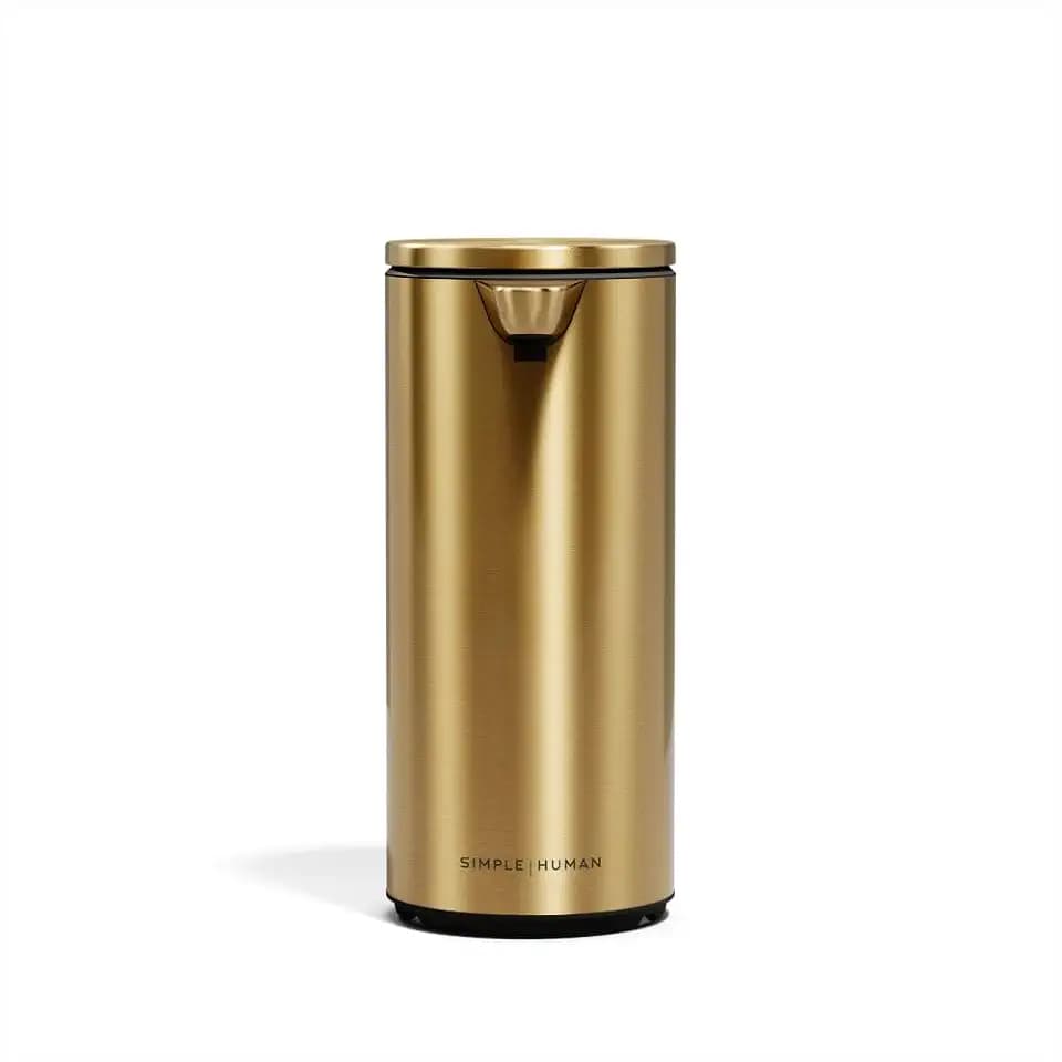simplehuman Liquid Sensor Pump, 9 oz Automatic Soap Dispenser for Kitchen and Bathroom, Touchless Motion Sensor, Variable Dispense, Rechargeable, No-Drip Spout, High-Grade Brass Stainless Steel