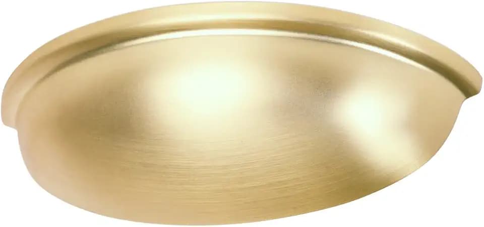 Cosmas 10 Pack 783BG Brushed Gold Cup Pull 3 Inch Hole Centers