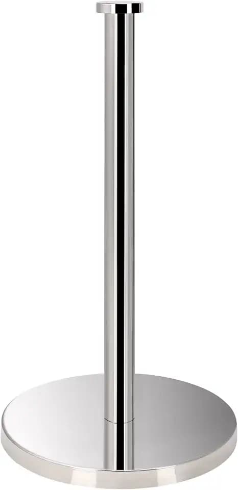 NearMoon Standing Paper Towel Holder, Kitchen Paper Towel Tissue Holder- for Bathroom Countertop, Standard or Jumbo-Sized Roll Paper (with Stainless Steel Base, Chrome Finish)