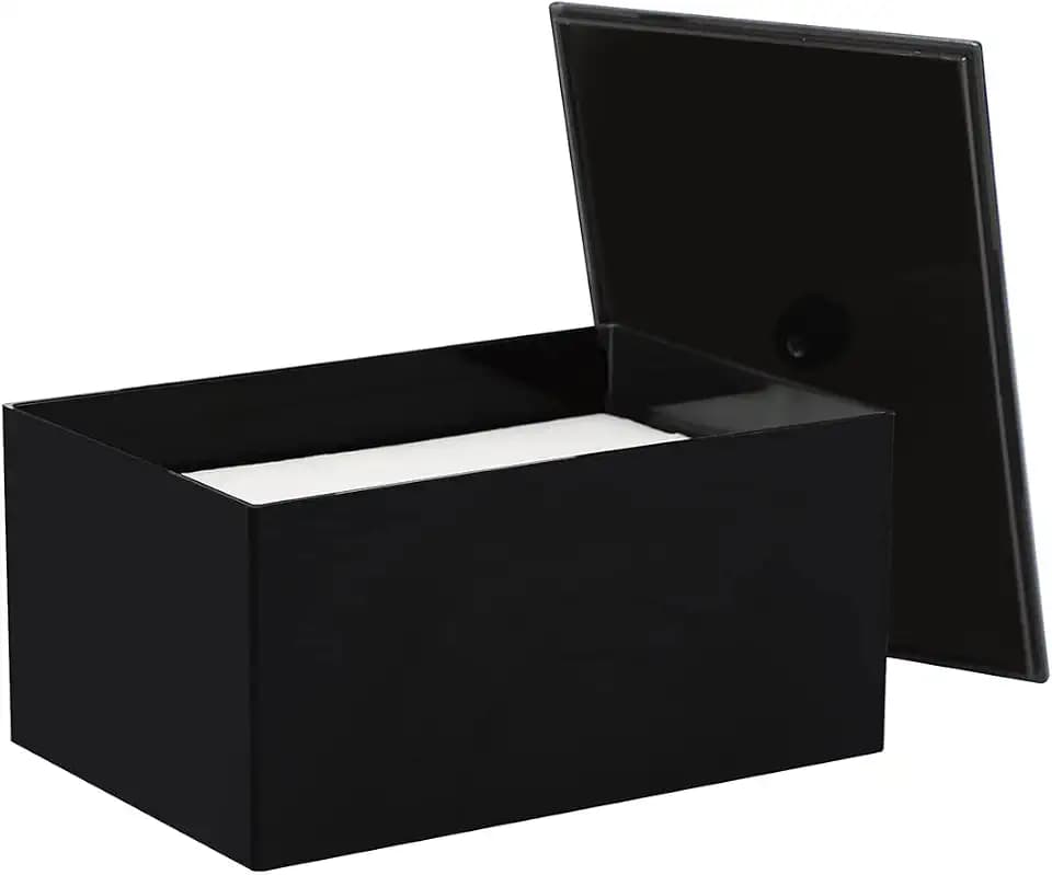 Farmhouse Laundry Dryer Sheet Holder Detergent Pods Container, Black