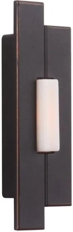 Craftmade PB5000-AZ Surface Mount Asymmetrical Lighted LED Push Button, 4"H, Brushed Polished Nickel