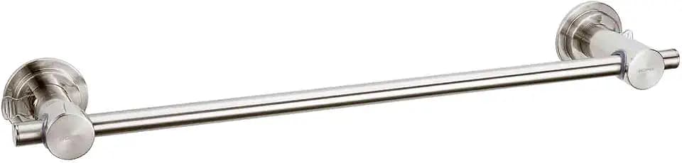 BOPai 24 inch Suction Cup Towel Bar, Brushed Nickel