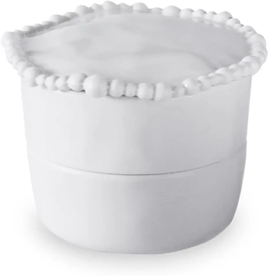Beatriz Ball VIDA Alegria Stackable Salt-Pepper Cellar with Lid (White)
