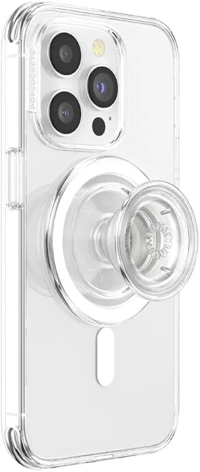 PopSockets Handy-Grip für MagSafe, Magnetischer Halter, Handyständer, Clear - Clear