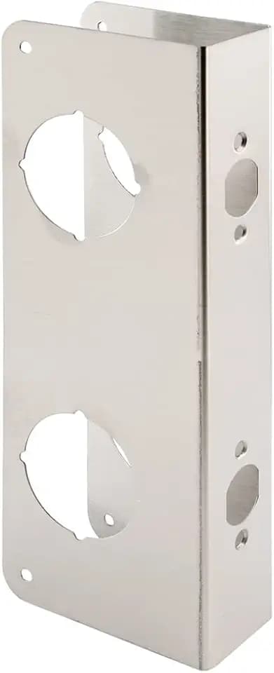 Prime-Line U 9595 Stainless Steel Lock and Door Reinforcement Plate for 1-3/4 In. Thick Doors, Stainless Steel Finish (Single Pack)