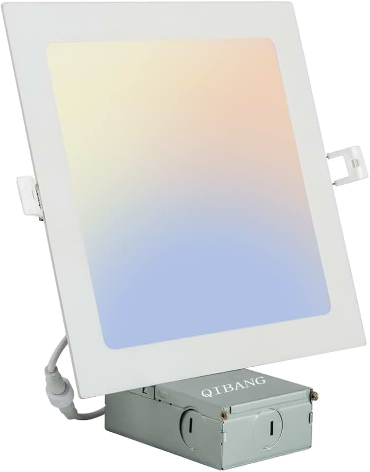 3CCT Slim Square led recessed Light 8inch Dimmable with Junction Box