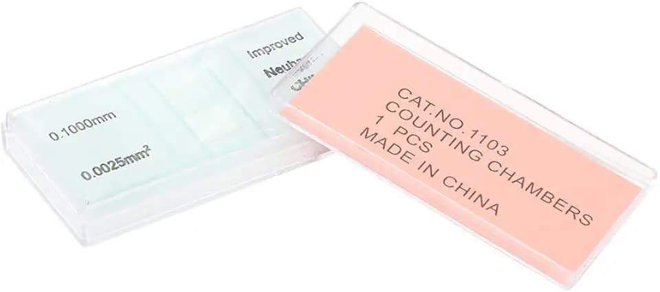 Improved Neubauer Hemocytometer Blood Cell Count Plate Glass Microscope Slide Coverslip Counting Chambers