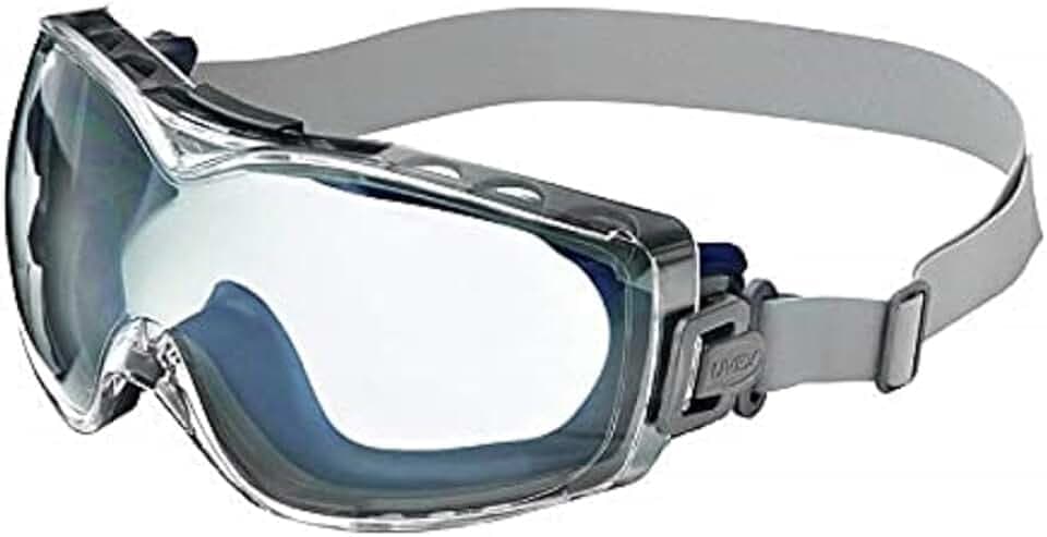 Uvex by Honeywell Stealth OTG Safety Goggles with Clear Lens, Dura-Streme Anti-Fog/Anti-Scratch Coating & Neoprene Headband (S3970D), one size fits most