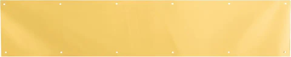 Prime-Line J 4703 6 x 34 In., Aluminum, Door Kick, Brite Brass Plated (Single Pack)
