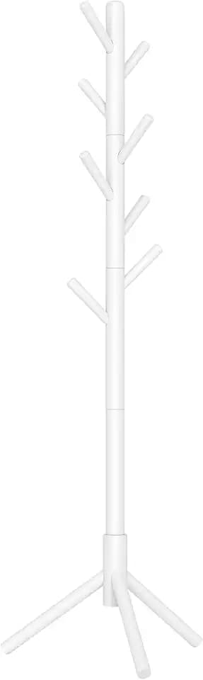 VASAGLE Solid Wood Coat Rack, Free Standing, Tree-Shaped, with 8 Hooks