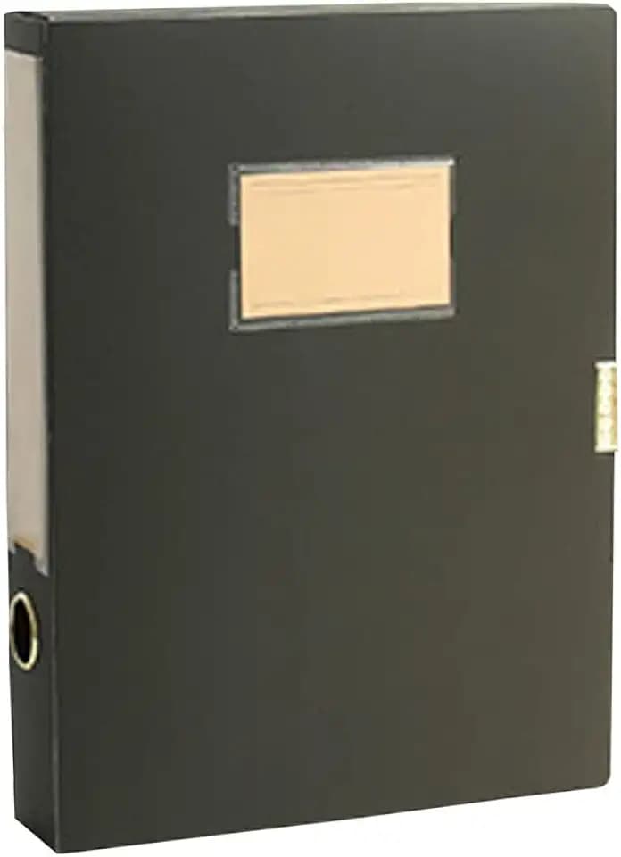 A4 Storage File Boxes Plastic Archives Cases with Lid, 4 Pack File Folder Organizer Document Storage Filing Box for office,Black, 315x237x35mm (YRWJJ)
