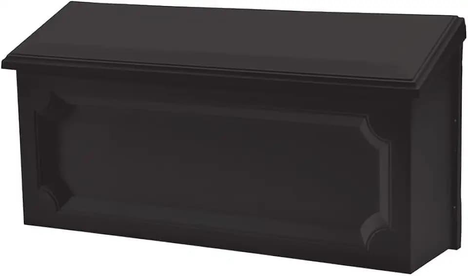 Architectural Mailboxes Windsor Plastic Wall Mount Mailbox, Black, Small