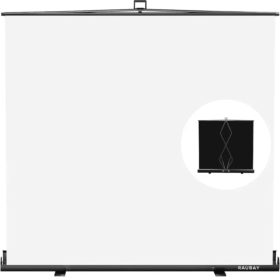 【Breiterer Stil】RAUBAY 200x210cm zusammenklappbarer Weiß White Screen Panel