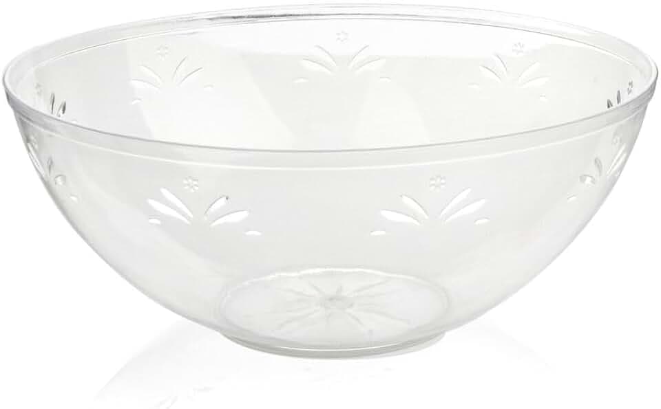 Clear Salad Bowls - Disposable Catering and Party Bowls - Case of 24