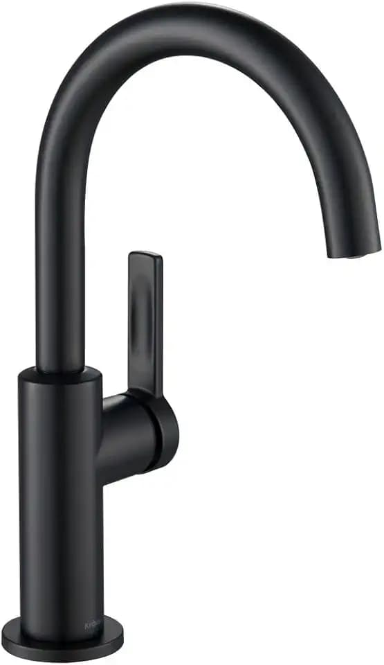 KRAUS Oletto Single Handle Kitchen Bar Faucet in Matte Black, KPF-2822MB