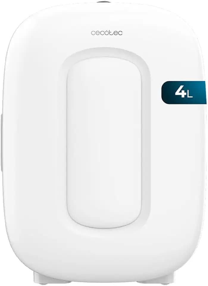 Cecotec Mini-Kühlschrank Bolero MiniCooling 4L Bora White, Betrieb mit 12V-220V, Kompatibel mit Auto und Wohnwagen, Kühl- und Heizfunktion, Temperaturbereich 5-65º, Einfacher Transport.