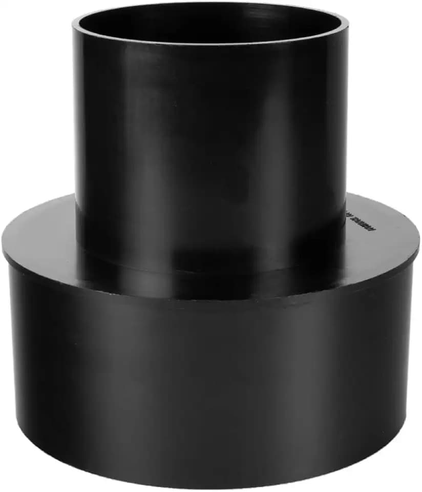 POWERTEC 70277 Dust Collection Reducer, 6-Inch OD to 4-inch OD, Black