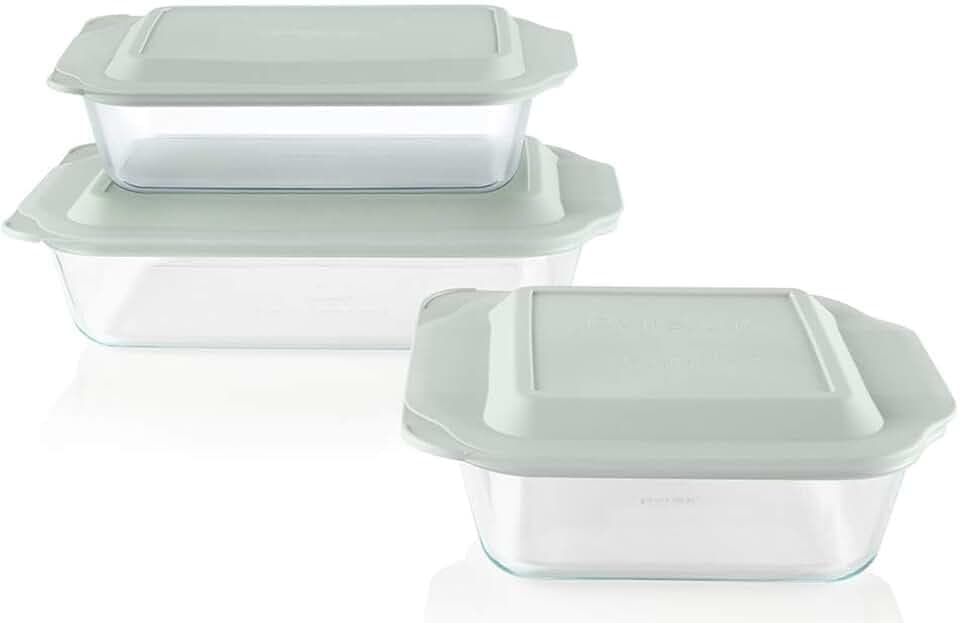 Pyrex Deep 3-Pack Glass Baking Dish Set (9"x13", 7"x11", 8"x8")