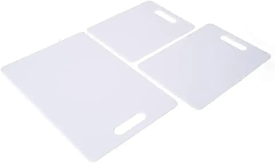 Farberware Reversible Plastic Cutting Board Set, 3-Piece, 3 Sizes