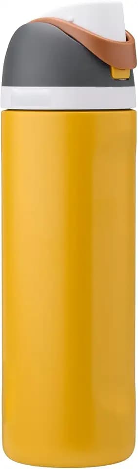 DABOS Insulated Water Bottle with Straw, 24 oz, Leakproof, Yellow